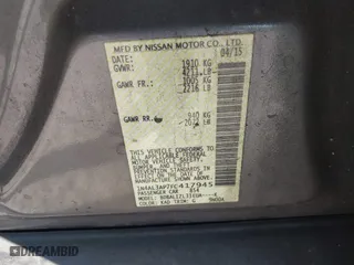 2015 Nissan Altima 2.5 SV with VIN 1N4AL3AP7FC417945, listed as a IAAI auction lot 41793107 with 163,211 mi miles. Bid and sale history available at carsss.com. Image 9.