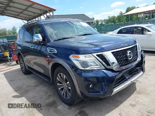 2017 Nissan Armada SV z VIN JN8AY2NC9H9501668, wystawiony jako IAAI lot #42298247 z przebiegiem 152 958 mil mil oraz . Historia ofert i sprzedaży dostępna na DreamBid. Obrazek 1.