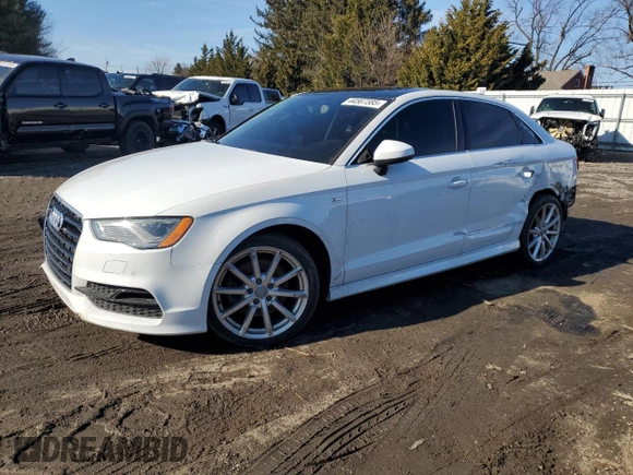 2015 Audi A3 2.0T Prestige with VIN WAUKFGFF1F1082817, listed as a Copart auction lot 44567385 with 157,861 mi miles and Salvage Title. Bid and sale history available at carsss.com. Image 1.