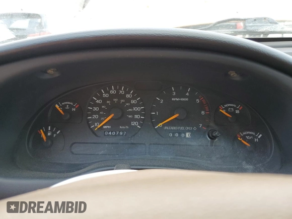1997 Ford Mustang with VIN 1FALP4047VF152855, listed as a Copart auction lot 62348185 with 40,797 mi miles and Non repairable. Bid and sale history available at DreamBid. Image 9.