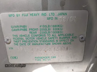 2005 Subaru Forester XS L.L. Bean с VIN JF1SG67655H727036, выставлен на аукционе IAAI как лот 42228111 с пробегом 215 925 миль миль и . История ставок и продаж доступна на DreamBid. Изображение 9.