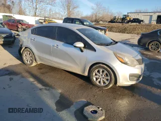 2015 Kia Rio LX with VIN KNADM4A30F6484857, listed as a Copart auction lot 46758725 with 131,930 mi miles and Salvage Title. Bid and sale history available at carsss.com. Image 4.