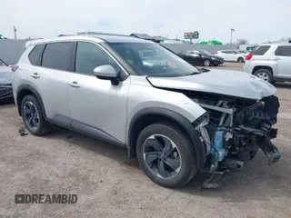 2024 Nissan Rogue SV with VIN JN8BT3BA9RW351981, listed as a IAAI auction lot 41801994 with 124,638 mi miles and . Bid and sale history available at carsss.com. Image 1.