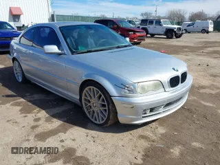 2001 BMW 3 Series 330Ci with VIN WBABN534X1JU35879, listed as a IAAI auction lot 41596963 with 206,953 mi miles. Bid and sale history available at carsss.com. Image 1.