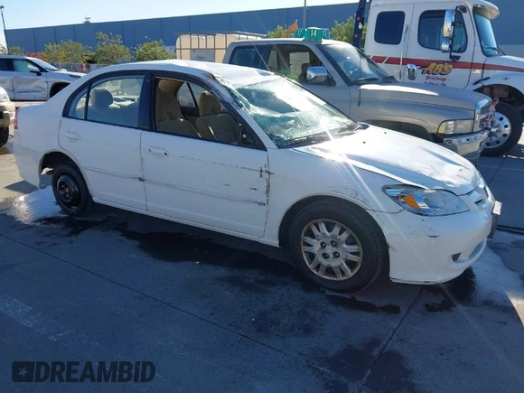 2004 Honda Civic LX with VIN 2HGES16574H586644, listed as a IAAI auction lot 40991883 with 199,336 mi miles. Bid and sale history available at carsss.com. Image 1.