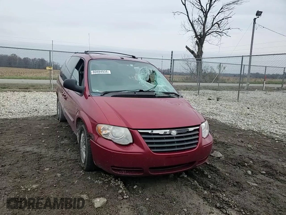 2007 Chrysler Town & Country LWB Touring with VIN 2A8GP54L47R288870, listed as a Copart auction lot 80884934 with 255,881 mi miles and Clean Title. Bid and sale history available at carsss.com. Image 11.