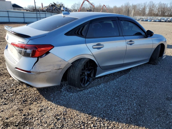 2024 Honda Civic Sedan Sport with VIN 2HGFE2F51RH504626, listed as a Copart auction lot 46543085 with 10,928 mi miles and Salvage Title. Bid and sale history available at carsss.com. Image 3.