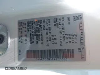 2015 Nissan NV200 SV z VIN 3N6CM0KN1FK729228, wystawiony jako IAAI lot #42320439 z przebiegiem 192 757 mil mil oraz . Historia ofert i sprzedaży dostępna na DreamBid. Obrazek 9.