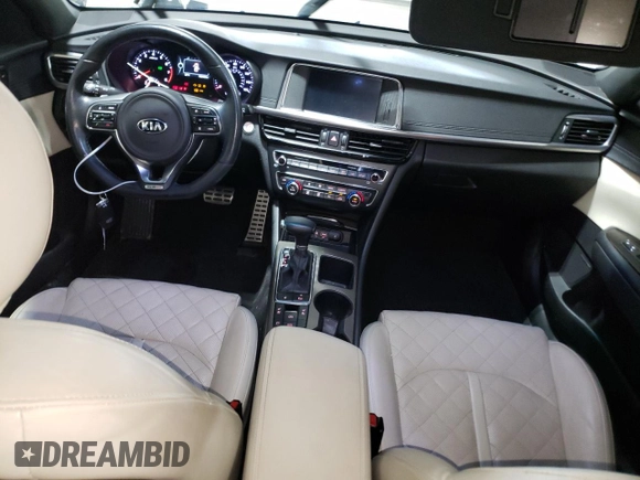 2016 Kia Optima SXL Turbo with VIN 5XXGV4L26GG052021, listed as a Copart auction lot 54018535 with 109,409 mi miles and Salvage title. Bid and sale history available at DreamBid. Image 8.