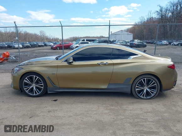 2018 Infiniti Q60 Luxe with VIN JN1EV7EL4JM393131, listed as a IAAI auction lot 41813420 with 87,571 mi miles and . Bid and sale history available at DreamBid. Image 14.
