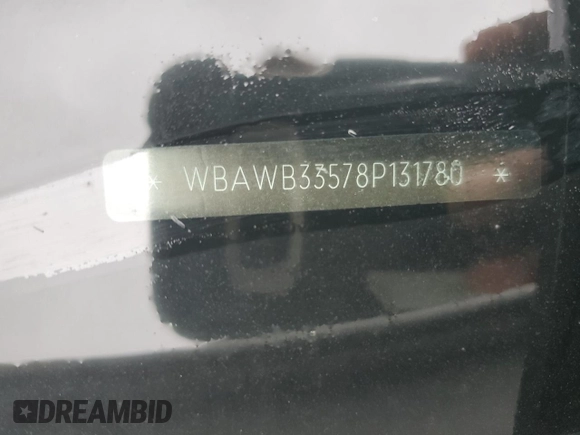 2008 BMW 3 Series 328i with VIN WBAWB33578P131780, listed as a Copart auction lot 41917645 with 215,158 mi miles and Clean Title. Bid and sale history available at carsss.com. Image 12.