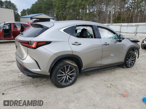 2023 Lexus NX with VIN 2T2GGCEZ9PC028460, listed as a Copart auction lot 46922105 with 31,209 mi miles and Salvage Title. Bid and sale history available at carsss.com. Image 3.