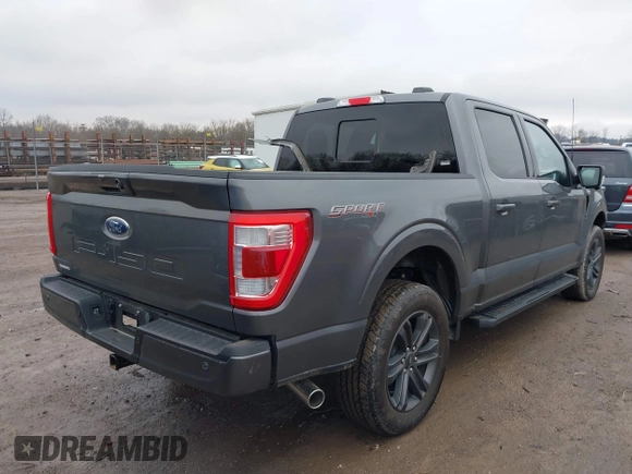 2023 Ford F-150 XL with VIN 1FTFW1E57PKD62148, listed as a IAAI auction lot 41366796 with 11,746 mi miles and . Bid and sale history available at DreamBid. Image 4.