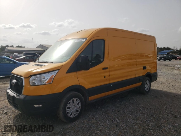 2021 Ford Transit Cargo with VIN 1FTBW9C87MKA79870, listed as a Copart auction lot 86796564 with 54,831 mi miles and Salvage Title. Bid and sale history available at DreamBid. Image 1.