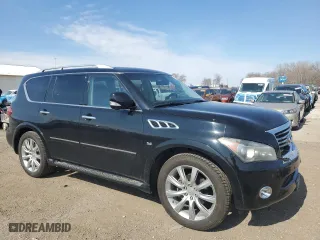 2014 Infiniti QX80 with VIN JN8AZ2NE5E9069249, listed as a Copart auction lot 49335375 with 197,386 mi miles and Salvage Title. Bid and sale history available at carsss.com. Image 4.