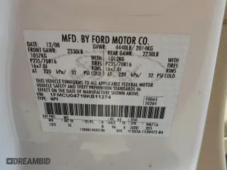 2009 Ford Escape Limited with VIN 1FMCU04719KB11274, listed as a Copart auction lot 51639475 with 110,599 mi miles and Salvage Title. Bid and sale history available at carsss.com. Image 13.
