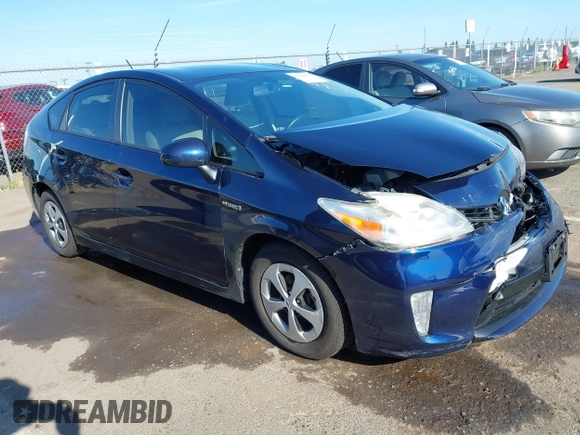 2013 Toyota Prius One with VIN JTDKN3DU9D1626932, listed as a IAAI auction lot 42148583 with 48,444 mi miles and . Bid and sale history available at DreamBid. Image 1.