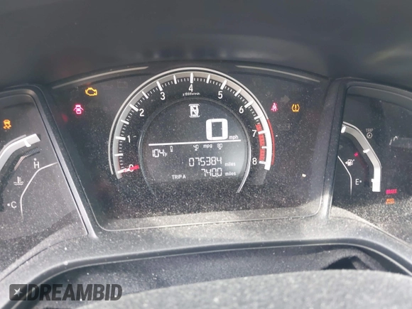 2018 Honda Civic LX with VIN 2HGFC2F53JH560402, listed as a IAAI auction lot 42152391 with 75,384 mi miles and . Bid and sale history available at DreamBid. Image 7.