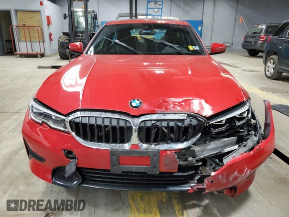 2021 BMW 3 Series 330e with VIN 3MW5P7J02M8C12528, listed as a Copart auction lot 49859615 with 0 mi miles and Salvage Title. Bid and sale history available at carsss.com. Image 5.