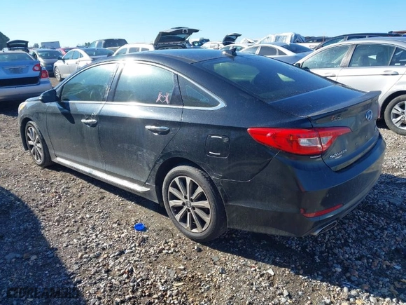 2016 Hyundai Sonata 2.4L Sport with VIN 5NPE34AF5GH310746, listed as a IAAI auction lot 41417142 with 150,117 mi miles. Bid and sale history available at carsss.com. Image 3.
