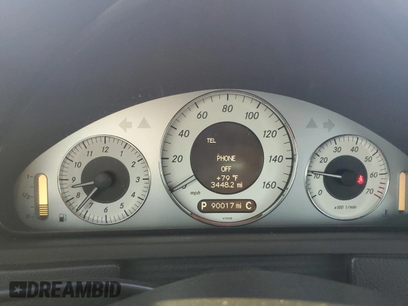 2007 Mercedes-Benz CLK 350 with VIN WDBTJ56H37F229024, listed as a Copart auction lot 71610814 with 90,017 mi miles and Salvage Title. Bid and sale history available at DreamBid. Image 9.