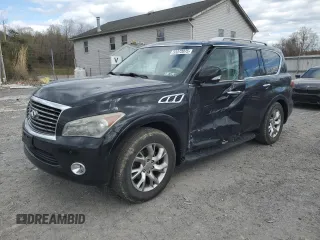 2011 Infiniti QX56 8-passenger with VIN JN8AZ2NC5B9302847, listed as a Copart auction lot 53372075 with 178,130 mi miles and Salvage Title. Bid and sale history available at carsss.com. Image 1.