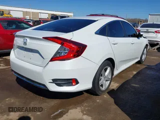 2020 Honda Civic Sedan LX with VIN 19XFC2F63LE019596, listed as a IAAI auction lot 41770281 with 92,370 mi miles. Bid and sale history available at carsss.com. Image 4.