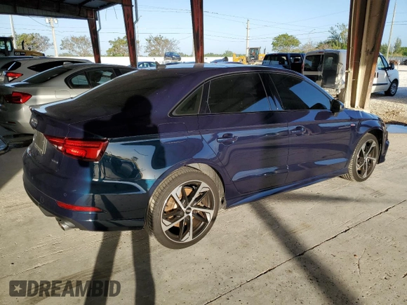 2020 Audi A3 Sedan S line Premium with VIN WAUBEGFF6LA095593, listed as a Copart auction lot 74664663 with 35,795 mi miles. Bid and sale history available at carsss.com. Image 3.