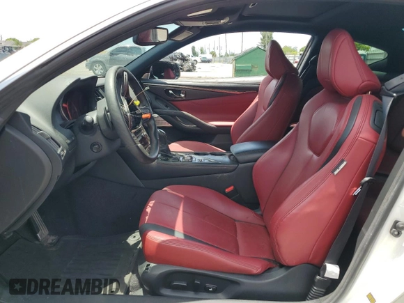 2021 Infiniti Q60 Red Sport 400 with VIN JN1FV7LL1MM560170, listed as a Copart auction lot 58329605 with 35,742 mi miles and Non repairable. Bid and sale history available at DreamBid. Image 7.