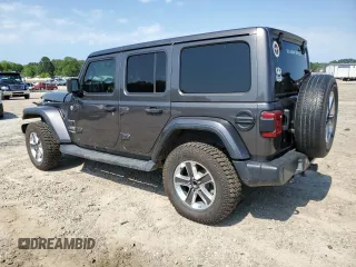 2018 Jeep Wrangler Unlimited Sahara with VIN 1C4HJXEG5JW221302, listed as a Copart auction lot 58010785 with 96,211 mi miles and Salvage title. Bid and sale history available at DreamBid. Image 2.