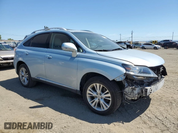 2010 Lexus RX 450h with VIN JTJBC1BA3A2014134, listed as a Copart auction lot 56025275 with 130,471 mi miles and Salvage title. Bid and sale history available at DreamBid. Image 4.