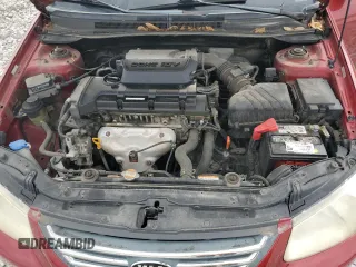 2008 Kia Spectra EX with VIN KNAFE121985532558, listed as a Copart auction lot 57984805 with 136,964 mi miles and Salvage title. Bid and sale history available at DreamBid. Image 12.
