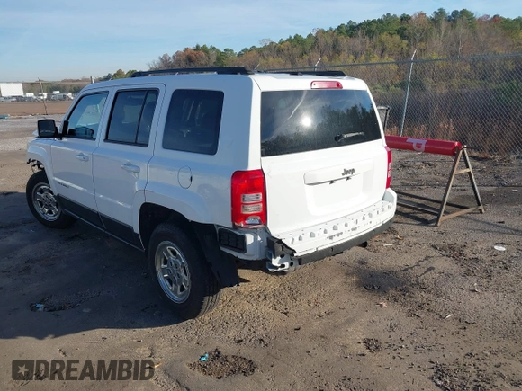 2016 Jeep Patriot Sport SE with VIN 1C4NJPBAXGD726730, listed as a IAAI auction lot 38298268 with 95,716 mi miles and . Bid and sale history available at carsss.com. Image 3.