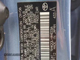 2007 Toyota Prius with VIN JTDKB20UX77555427, listed as a Copart auction lot 53035525 with 182,874 mi miles and Salvage title. Bid and sale history available at DreamBid. Image 12.