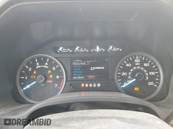 2019 Ford F-150 XL with VIN 1FTEW1E44KFA84586, listed as a Copart auction lot 50555625 with 204,126 mi miles and Salvage Title. Bid and sale history available at carsss.com. Image 9.