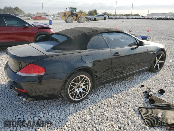 2005 BMW 6 Series 645Ci with VIN WBAEK73495B328100, listed as a Copart auction lot 76064664 with 122,069 mi miles and Salvage Title. Bid and sale history available at carsss.com. Image 3.