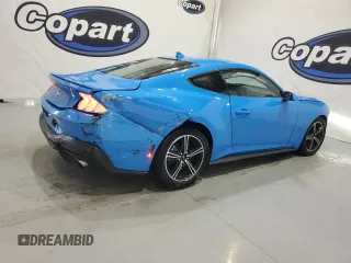 2024 Ford Mustang EcoBoost with VIN 1FA6P8TH4R5130178, listed as a Copart auction lot 47890225 with 20,281 mi miles and Salvage Title. Bid and sale history available at carsss.com. Image 3.