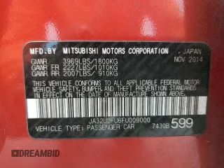 2015 Mitsubishi Lancer ES с VIN JA32U2FU6FU009000, выставлен на аукционе Copart как лот 62341035 с пробегом 152 655 миль миль и Списание • Salvage title. История ставок и продаж доступна на DreamBid. Изображение 13.
