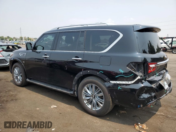 2019 Infiniti QX80 LUXE with VIN JN8AZ2NE8K9237560, listed as a Copart auction lot 64019294 with 73,450 mi miles and Salvage Title. Bid and sale history available at carsss.com. Image 2.