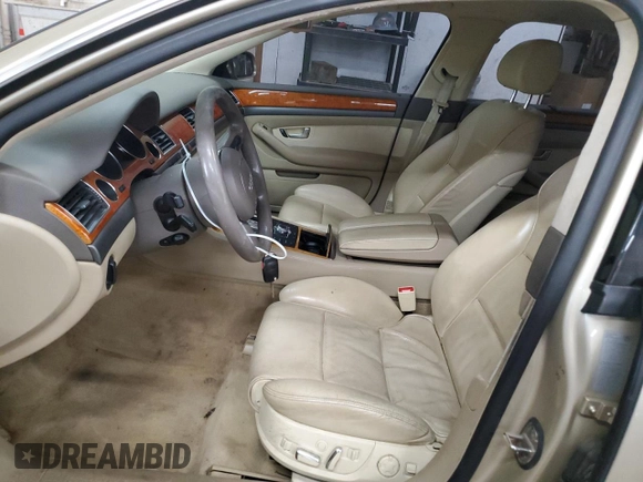 2005 Audi A8 L with VIN WAUML44EX5N009155, listed as a Copart auction lot 83332304 with Not Provided miles and Clean Title. Bid and sale history available at carsss.com. Image 7.
