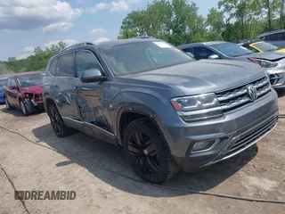 2019 Volkswagen Atlas SEL Premium with VIN 1V2NR2CA8KC568556, listed as a IAAI auction lot 42435459 with 134,660 mi miles and . Bid and sale history available at DreamBid. Image 1.