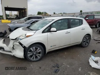 2015 Nissan LEAF SV with VIN 1N4AZ0CP3FC325421, listed as a Copart auction lot 58598605 with 114,980 mi miles and Salvage title. Bid and sale history available at DreamBid. Image 1.