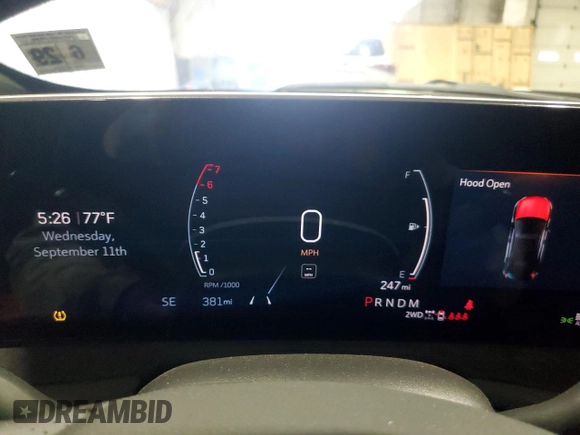 2024 Cadillac XT4 AWD Sport with VIN 1GYFZFR46RF215816, listed as a Copart auction lot 70639624 with 381 mi miles and Salvage title. Bid and sale history available at DreamBid. Image 9.