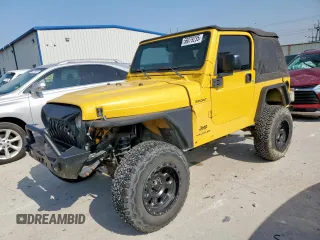 2003 Jeep Wrangler Sport z VIN 1J4FA49S43P369906, wystawiony jako Copart lot #58079235 z przebiegiem 139 547 mil mil oraz Szkoda całkowita • Salvage title. Historia ofert i sprzedaży dostępna na DreamBid. Obrazek 1.