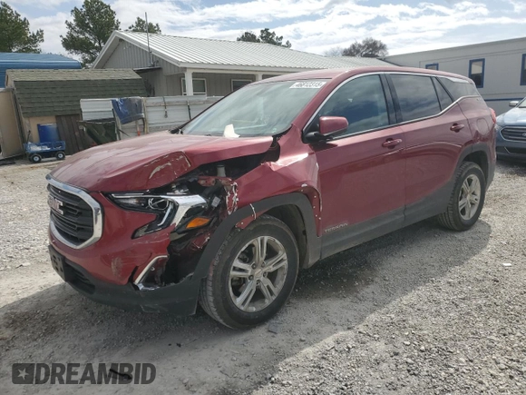 2018 GMC Terrain SLE with VIN 3GKALTEV0JL360685, listed as a Copart auction lot 46812315 with 98,449 mi miles and Salvage Title. Bid and sale history available at carsss.com. Image 1.