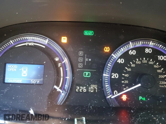 2010 Lexus HS with VIN JTHBB1BA4A2021002, listed as a Copart auction lot 80996884 with 226,107 mi miles and Clean Title. Bid and sale history available at carsss.com. Image 9.