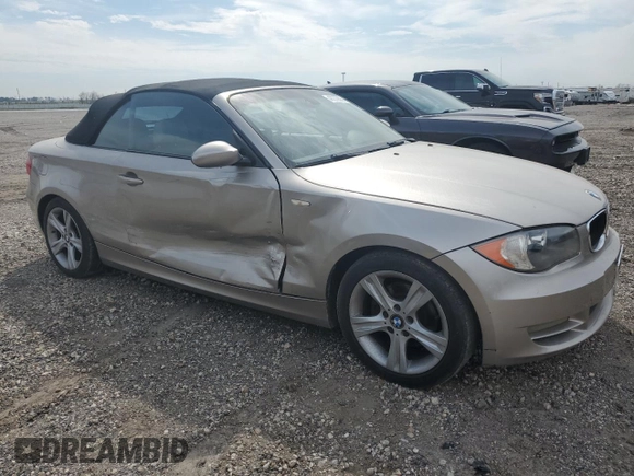 2008 BMW 1 Series 128i with VIN WBAUL73528VE88276, listed as a Copart auction lot 47272835 with 97,905 mi miles and Salvage title. Bid and sale history available at DreamBid. Image 4.