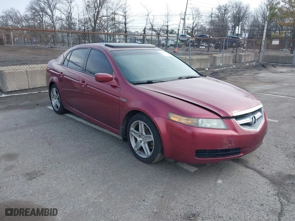 2005 Acura TL with VIN 19UUA662X5A079013, listed as a IAAI auction lot 41858181 with 185381 miles. Bid and sale history available at carsss.com. Image 1.