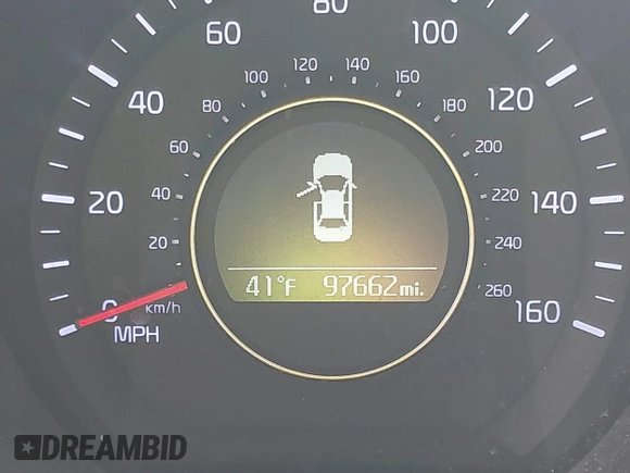 2014 Kia Optima LX with VIN 5XXGM4A71EG289837, listed as a IAAI auction lot 41418069 with 97,662 mi miles. Bid and sale history available at carsss.com. Image 15.