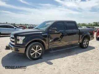 2015 Ford F-150 XLT with VIN 1FTEW1EF7FFB97309, listed as a Copart auction lot 53818015 with 121,641 mi miles and Salvage Title. Bid and sale history available at carsss.com. Image 1.